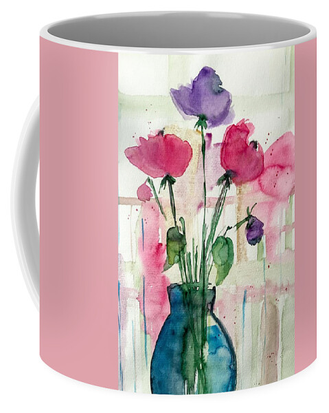 Bouquet Coffee Mug featuring the painting Bouquet 7 by Britta Zehm