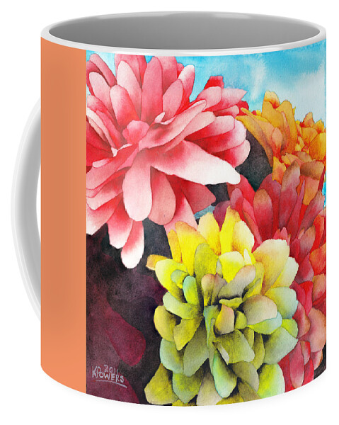 Watercolor Coffee Mug featuring the painting Bouquet by Ken Powers