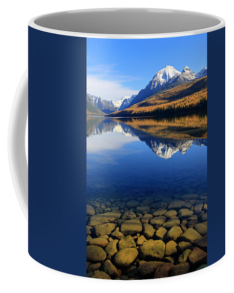 Glacier National Park Coffee Mug featuring the photograph Bowman Lake Autumn by Jack Bell
