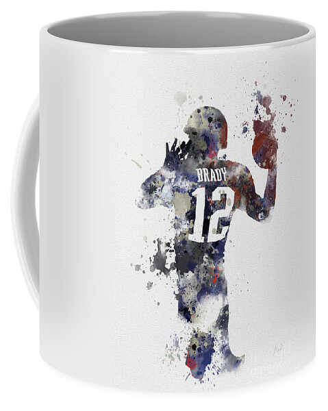 Tom Brady Coffee Mug featuring the mixed media Brady by My Inspiration
