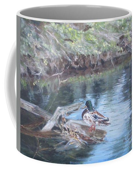 Acrylic Coffee Mug featuring the painting Break Time by Paula Pagliughi