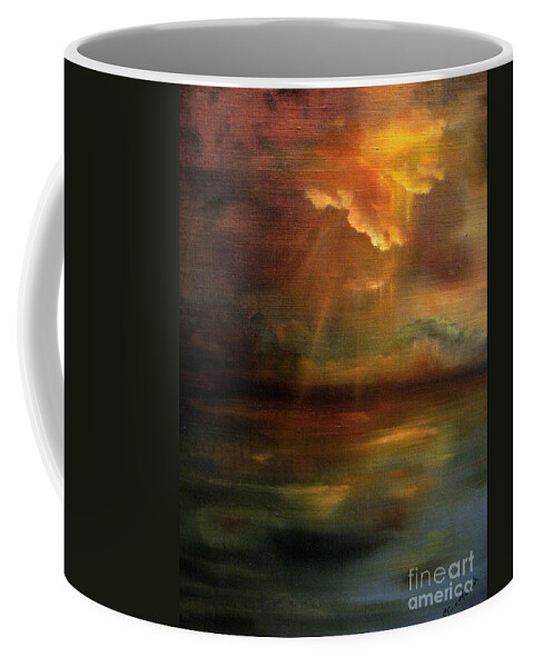 Seascape Coffee Mug featuring the painting Breakthrough by Carol Sweetwood