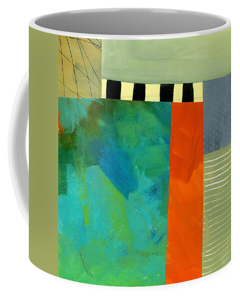  Abstract Art Coffee Mug featuring the painting Breakwater by Jane Davies