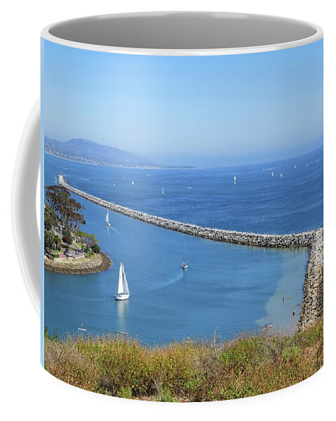 Dana Point Coffee Mug featuring the photograph Breakwater View by Connor Beekman