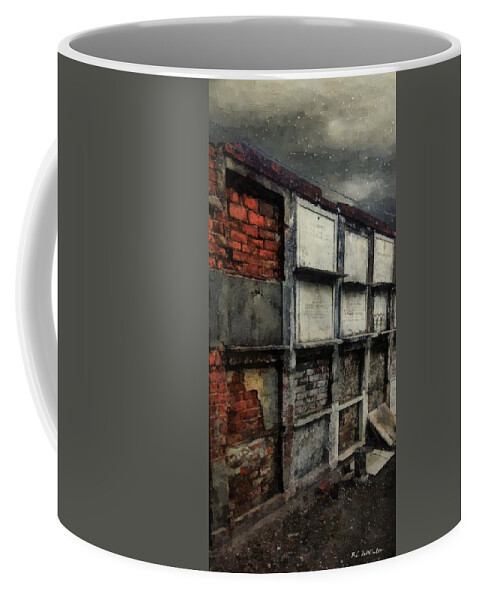 Cemetery Coffee Mug featuring the painting Bricks and Bones by RC DeWinter