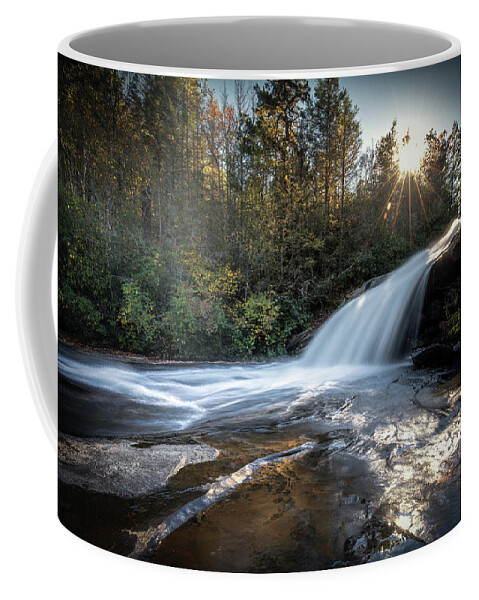 Bridal Veil Falls Coffee Mug featuring the photograph Bridal Veil Falls in DuPont State Forest by Donnie Whitaker