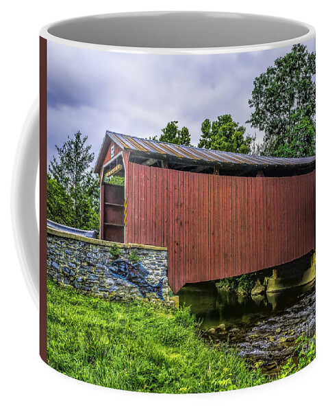 Landis Coffee Mug featuring the photograph Bridge at Landis Mill by Nick Zelinsky Jr