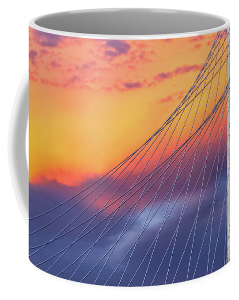 Margaret Hunt Hill Coffee Mug featuring the photograph Bridge Detail at Sunrise by Imagery by Charly