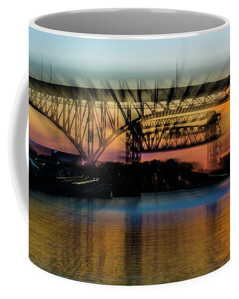 Motion Coffee Mug featuring the photograph Bridge Motion by Stewart Helberg