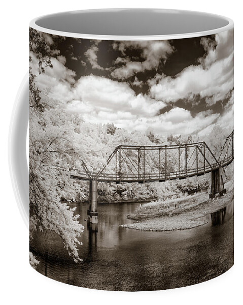Mulberry River Coffee Mug featuring the photograph Bridge On Mulberry by James Barber