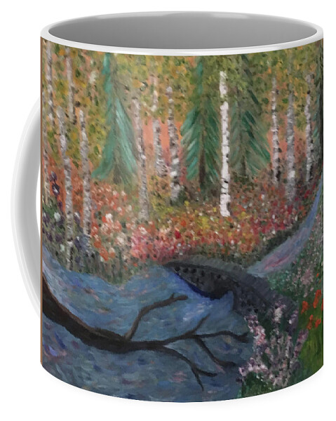 Troubled Waters Coffee Mug featuring the painting Bridge Over Troubled Waters2 by Susan Grunin