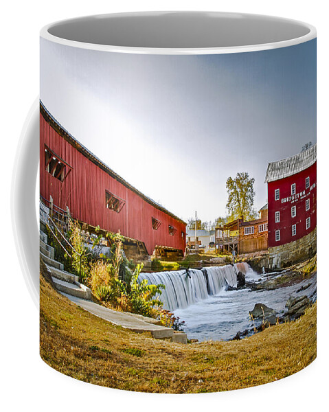 America Coffee Mug featuring the photograph Bridgeton covered bridge by Jack R Perry