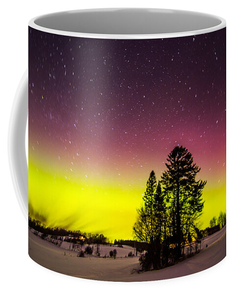 Aurora Coffee Mug featuring the photograph Bright Aurora by Tim Kirchoff