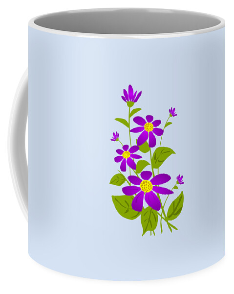 Plant Coffee Mug featuring the digital art Bright Purple by Anastasiya Malakhova