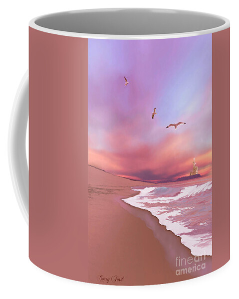 Castle Coffee Mug featuring the painting Brighten Beach by Corey Ford