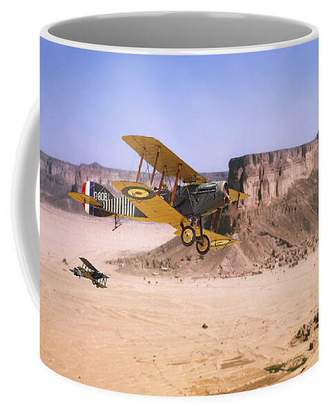 Aircraft Coffee Mug featuring the photograph Bristol Fighter - Aden Protectorate by Pat Speirs