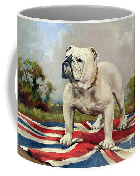 Union Jack Coffee Mug featuring the painting British Bulldog by English School