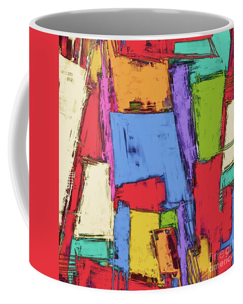 Broken Fields Coffee Mug featuring the digital art Broken fields by Keith Mills