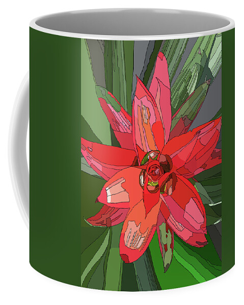 Bromiliad Coffee Mug featuring the painting Bromiliad by Jamie Downs