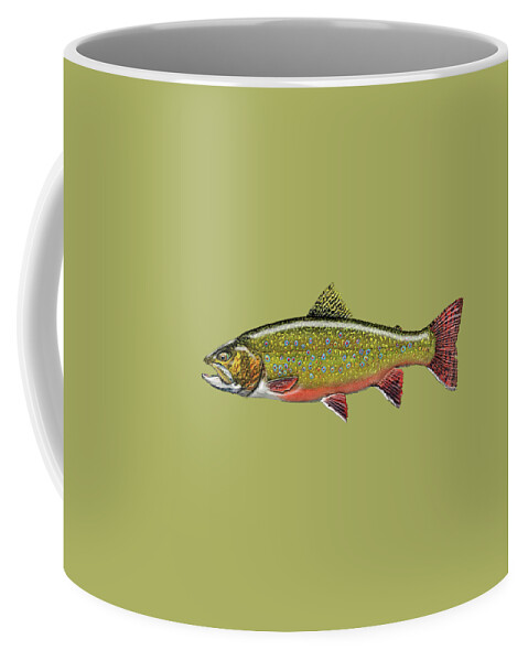 'fishing Corner' Collection By Serge Averbukh Coffee Mug featuring the digital art Brook Trout by Serge Averbukh
