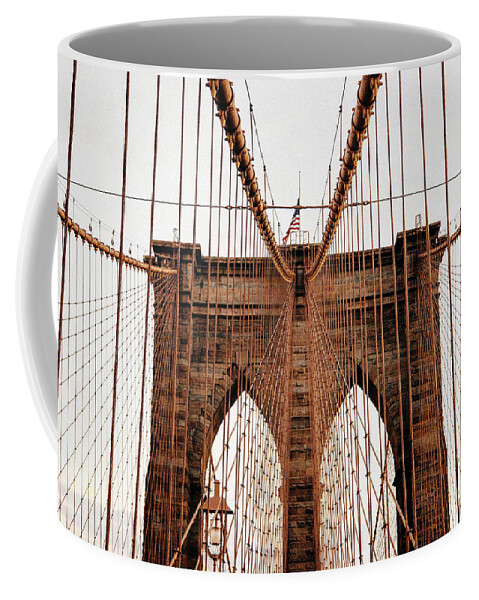 Photography Coffee Mug featuring the photograph Brooklyn Bridge by MGL Meiklejohn Graphics Licensing