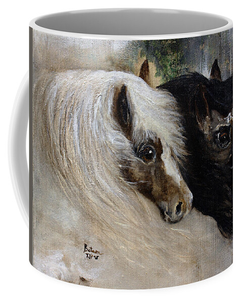 Brothers Coffee Mug featuring the painting Brothers by Barbie Batson