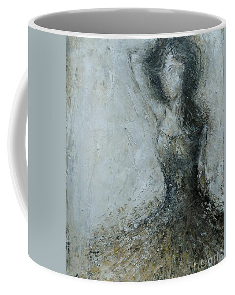 Girl Coffee Mug featuring the painting Brown-eyed Girl by Dan Campbell