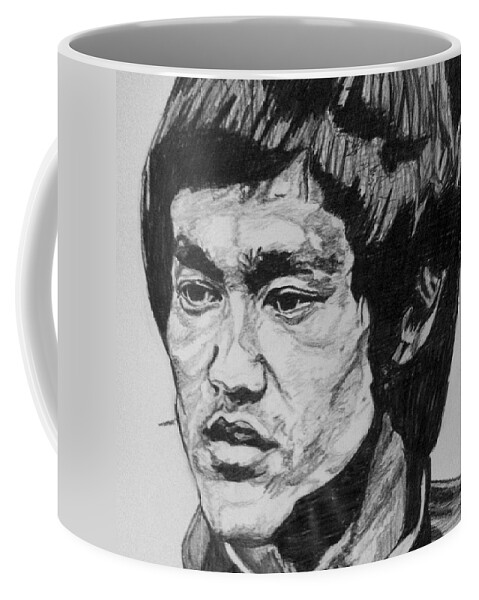 Man Coffee Mug featuring the photograph Bruce Lee by Rachel Natalie Rawlins
