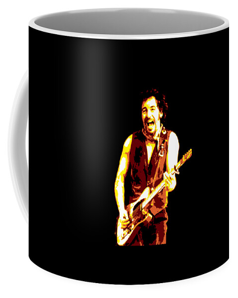 Bruce Springsteen Coffee Mug featuring the digital art Bruce Springsteen by DB Artist