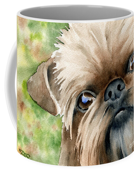 Brussels Griffon Coffee Mug featuring the painting Brussels Griffon by David Rogers