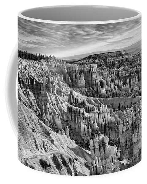 Bryce Canyon Coffee Mug featuring the photograph Bryce Hoodoo x BW by Chuck Kuhn