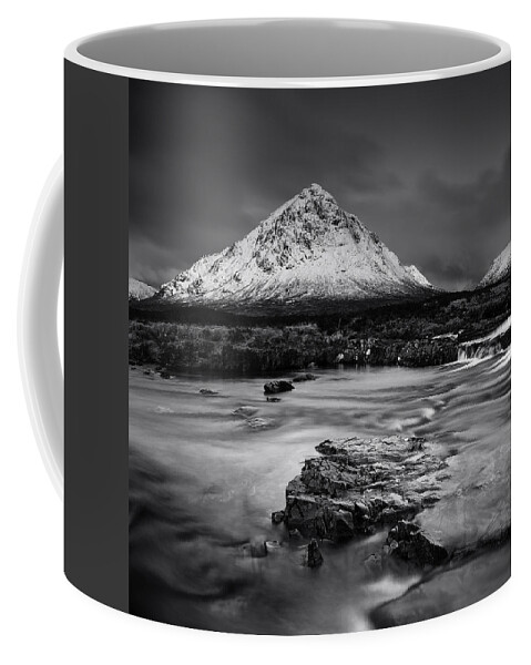 Buachaille Etive Mor Coffee Mug featuring the photograph Buachaille Etive Mor Mono by Grant Glendinning