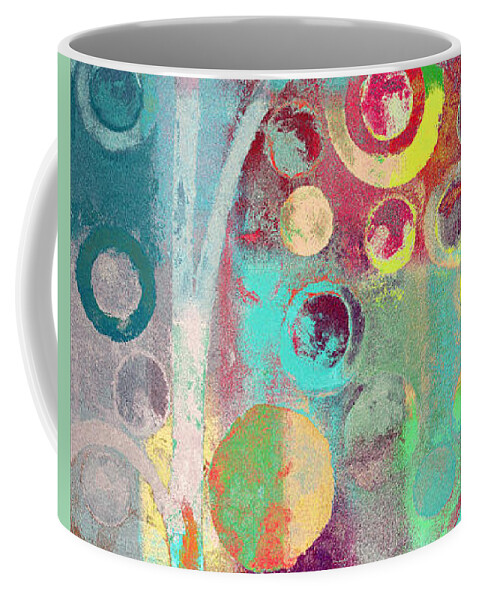 Abstract. Multicolor Coffee Mug featuring the digital art Bubble Tree - 285r by Variance Collections