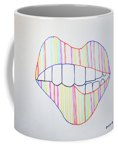 Jesus Coffee Mug featuring the drawing Bubblegum by Gloria Ssali