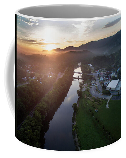 Buchanan Coffee Mug featuring the photograph Buchanan Sunrise by Star City SkyCams