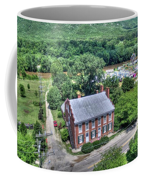 Buchanan Coffee Mug featuring the photograph Buchanan Warehouse Paint by Star City SkyCams