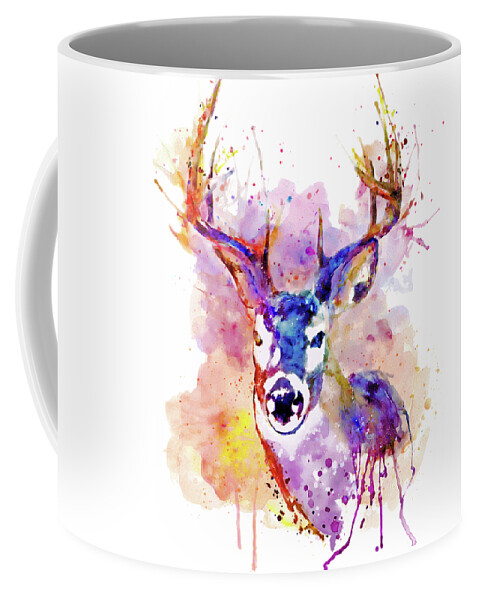 Buck Coffee Mug featuring the painting Buck by Marian Voicu