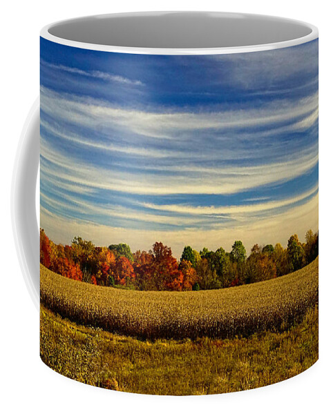 Fall Foliage Coffee Mug featuring the photograph Bucks County Farm in Autumn by William Jobes
