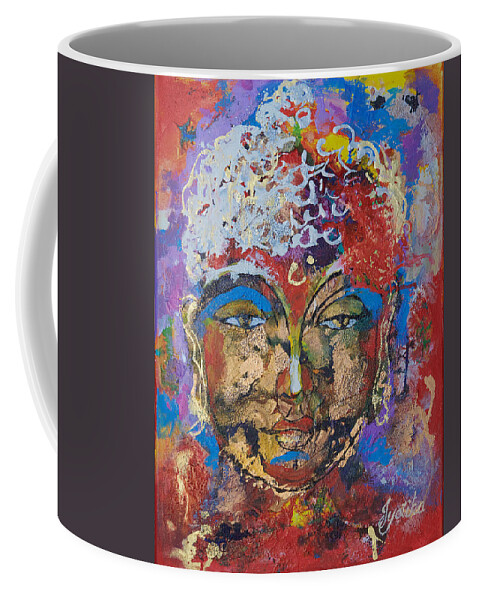  Coffee Mug featuring the painting Buddha by Jyotika Shroff