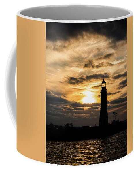 Lighthouse Coffee Mug featuring the photograph Buffalo Light House by Dave Niedbala