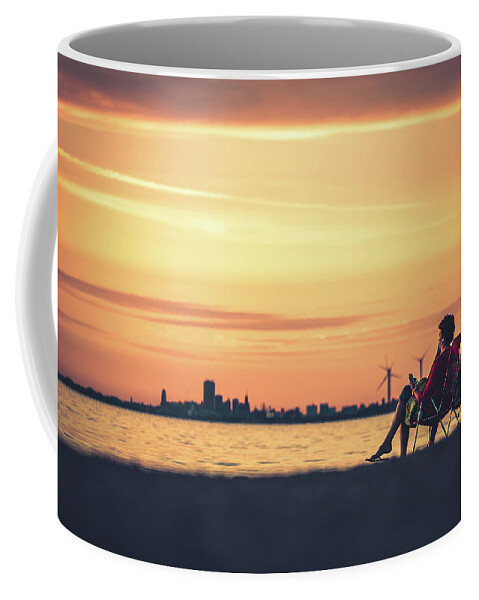Hamburg Coffee Mug featuring the photograph Buffalo, NY Sunset by Dave Niedbala