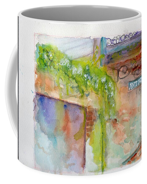 Savannah Ga Coffee Mug featuring the painting Bull Street Savannah GA by Doris Blessington
