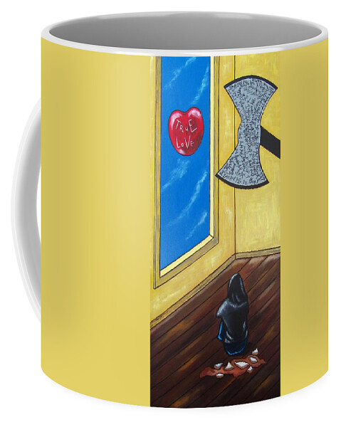 Violence Coffee Mug featuring the painting Bully by Sandra Marie Adams