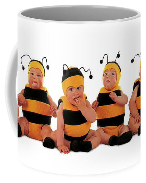 Baby Coffee Mug featuring the photograph Bumblee Bees by Anne Geddes