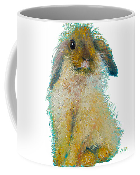 Bunny Coffee Mug featuring the painting Bunny Rabbit painting by Jan Matson