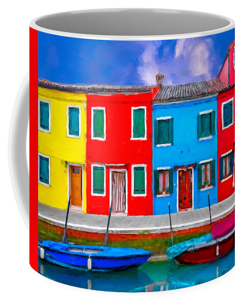 Italia Coffee Mug featuring the photograph Burano Colorful Houses by Juan Carlos Ferro Duque