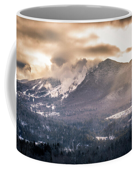 Vermont Coffee Mug featuring the photograph Burke Mountain Snowmaking by Tim Kirchoff