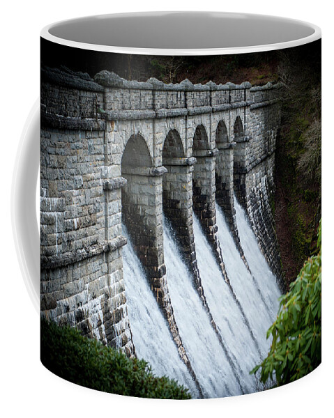 Helen Northcott Coffee Mug featuring the photograph Burrator Reservoir Dam by Helen Jackson