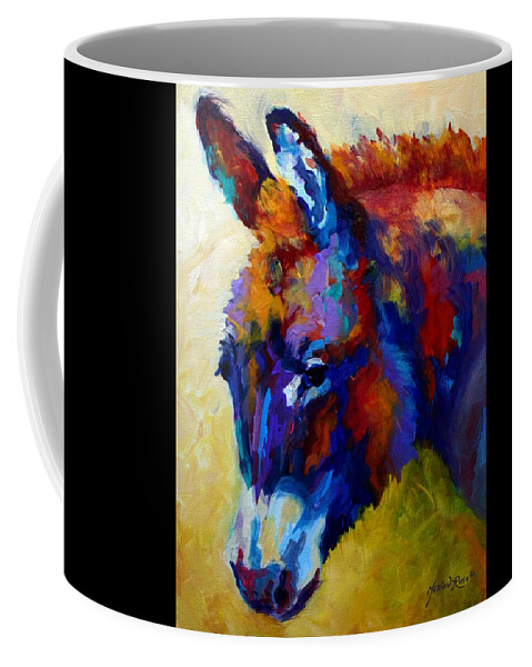 Western Coffee Mug featuring the painting Burro II by Marion Rose