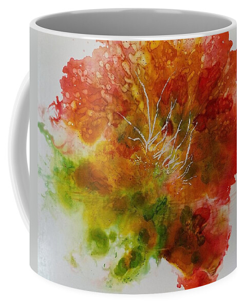 Watercolor Coffee Mug featuring the painting Burst of Nature by Carolyn Rosenberger